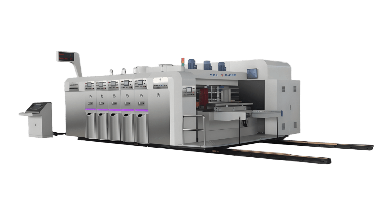 YBL-PY1224 Full Adsorption 5-color Printing Slotting Die-cutting Machine Automatic Flexo Printer